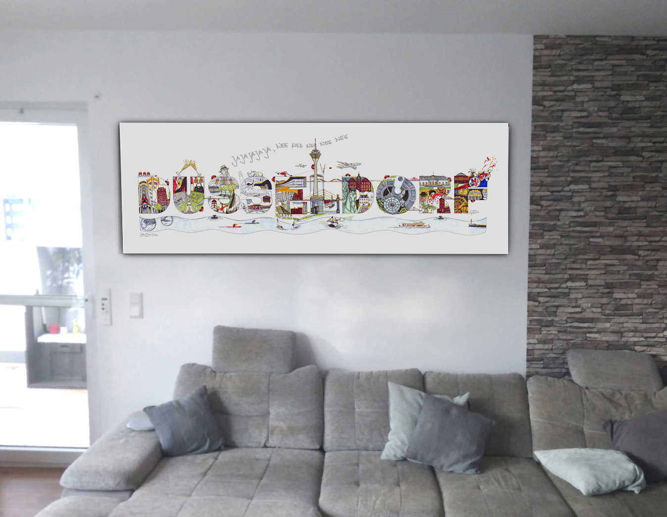 DÜSSELDORF 200 x 70cm Wohnzimmer 2web neu DUeSSELDORF 200 x 70cm Wohnzimmer 2web neu Koelnmariechen